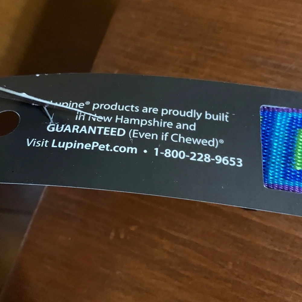 Lupine Originals - NWT! Blue ,Green, Purple (Sea Glass) Dog Collar. 12”-20”